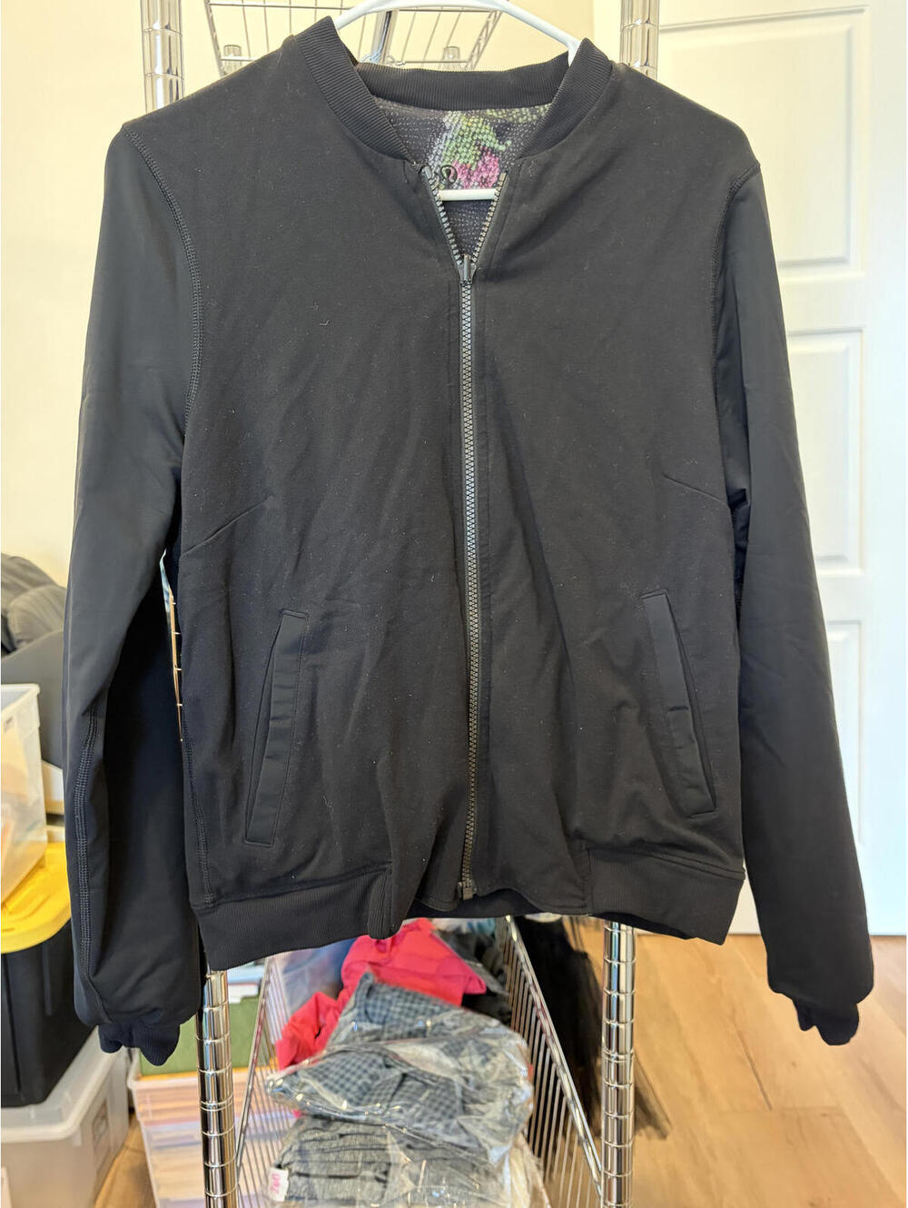 Lululemon Women's Reversible Bomber Jacket Black/Floral